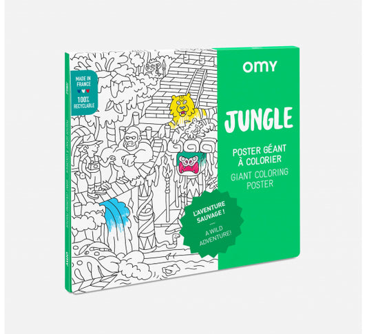 Jungle - Giant coloring poster | Omy - de inKijk