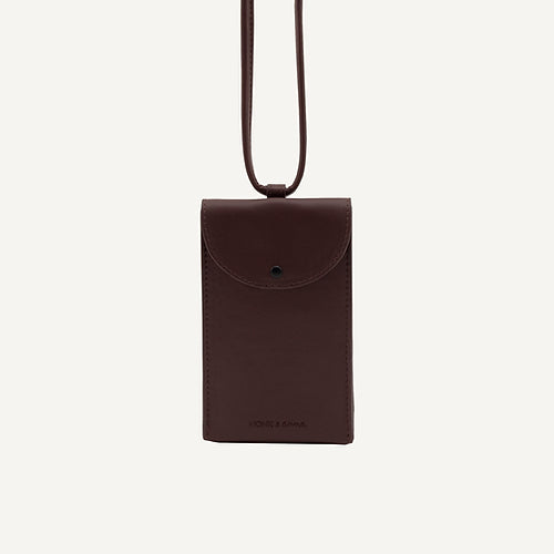 Phone pouch - dark wood | Monk & Anna