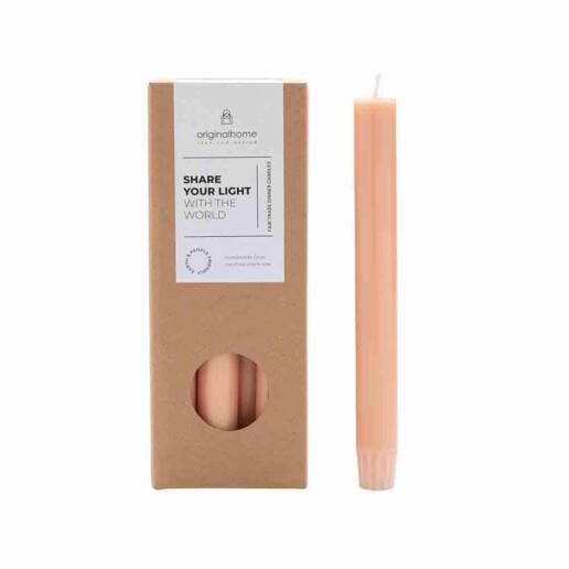 Dinner candles - peach - set v. 10 | Original Home