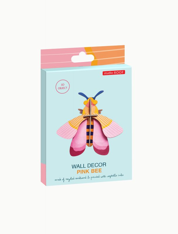 Pink bee - muurdecoratie | Studio Roof - de inKijk