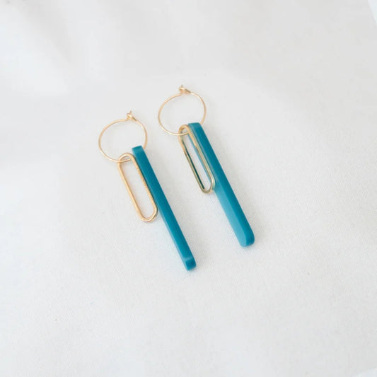 TIMELESS.01 - blauw - oorbellen | Studio Nok Nok