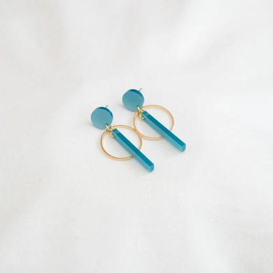 TIMELESS.05 - blauw - oorbellen | Studio Nok Nok
