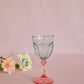 Acryl wijnglas - blauw+roze | RICE