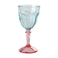 Acryl wijnglas - blauw+roze | RICE